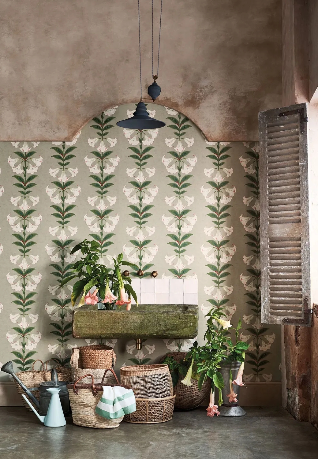 Cole & Son Angel's Trumpet Tapetenmuster floral