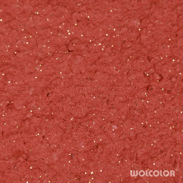 Wolcolor Classic DUNKELROTGOLD Baumwollputz mit Goldglitzer