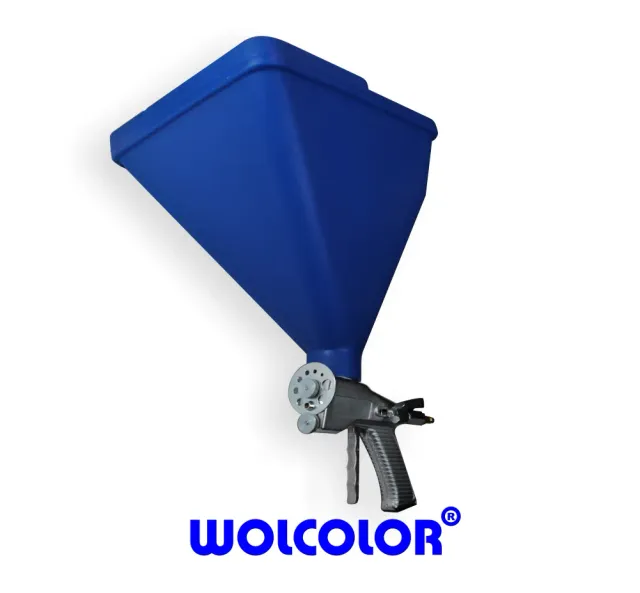 Wolcolor Profi Trichterpistole für Baumwollputz