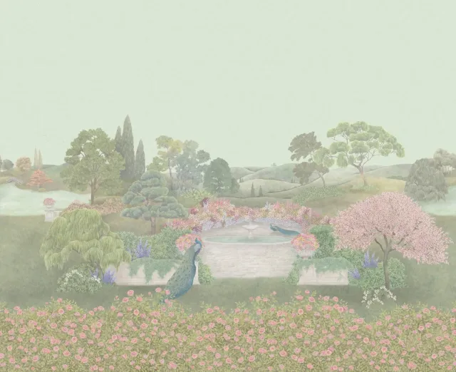Cole & Son Idyll Panoramatapete Gartenlandschaft
