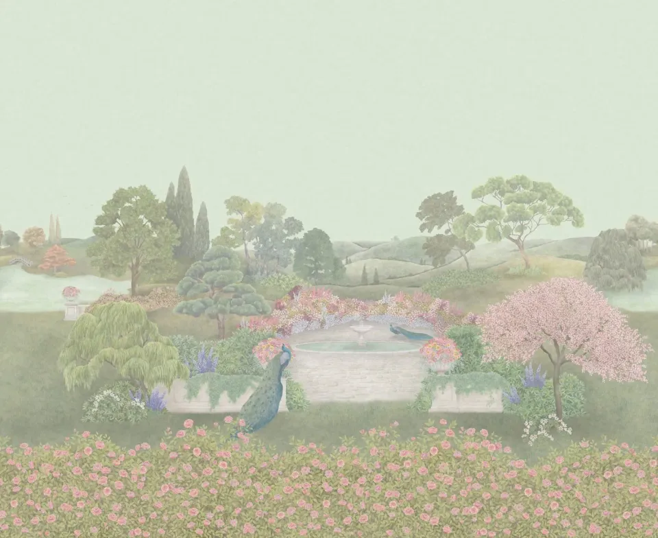 Cole & Son Idyll Panoramatapete Gartenlandschaft