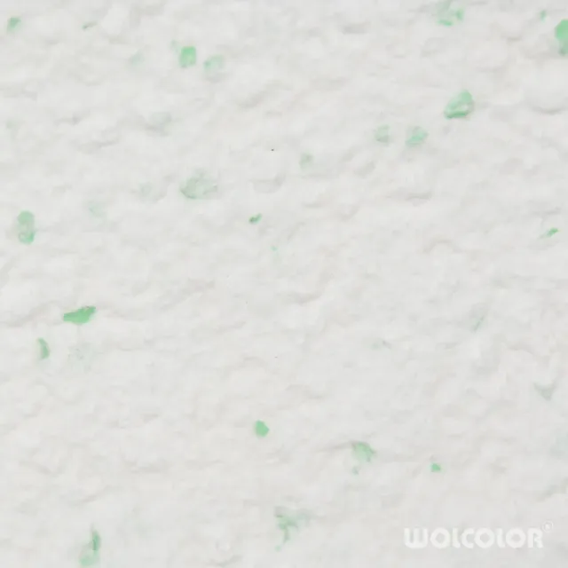 Wolcolor Classic Mint Baumwollputz weiß-mint mit Flakes