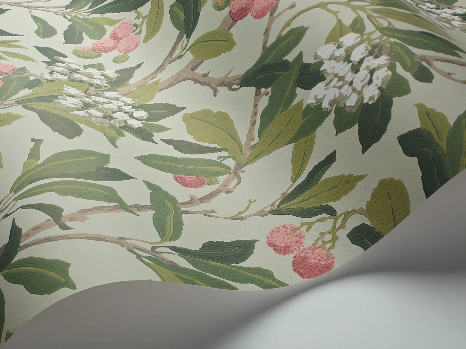 Cole&Son Strawberry Tree Tapete Blockdruck Laubmotiv