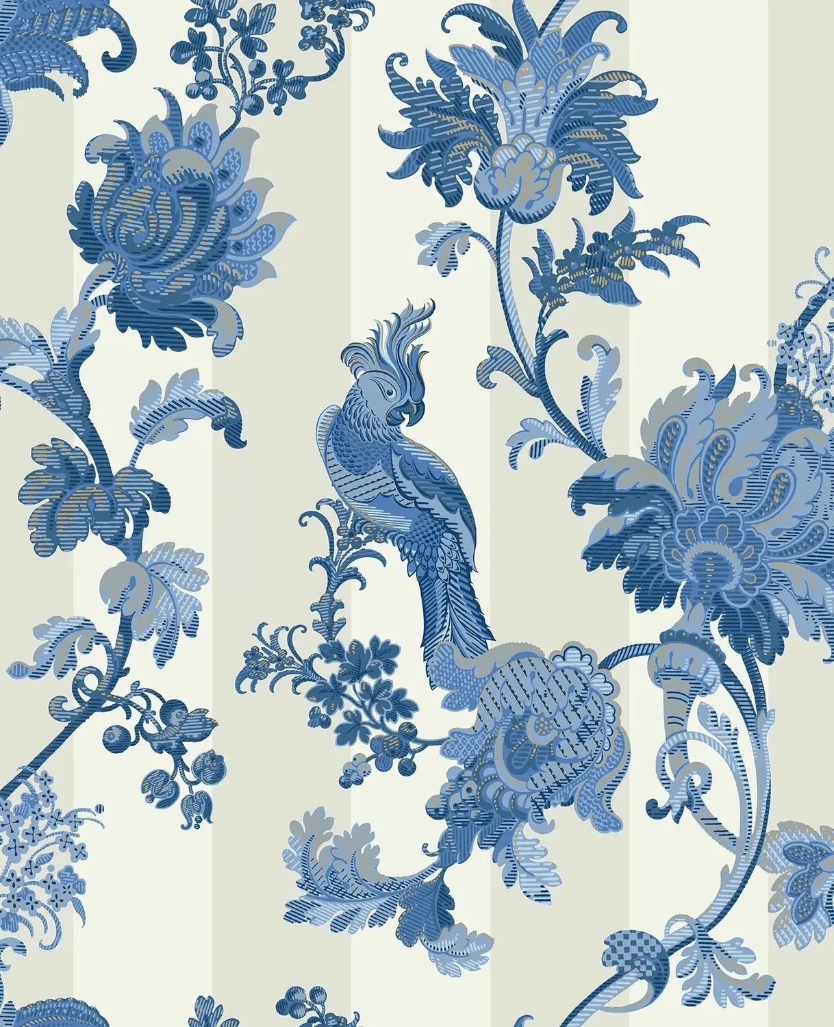 Cole & Son Zerzura Tapete mit Kakadu-Blütenmuster