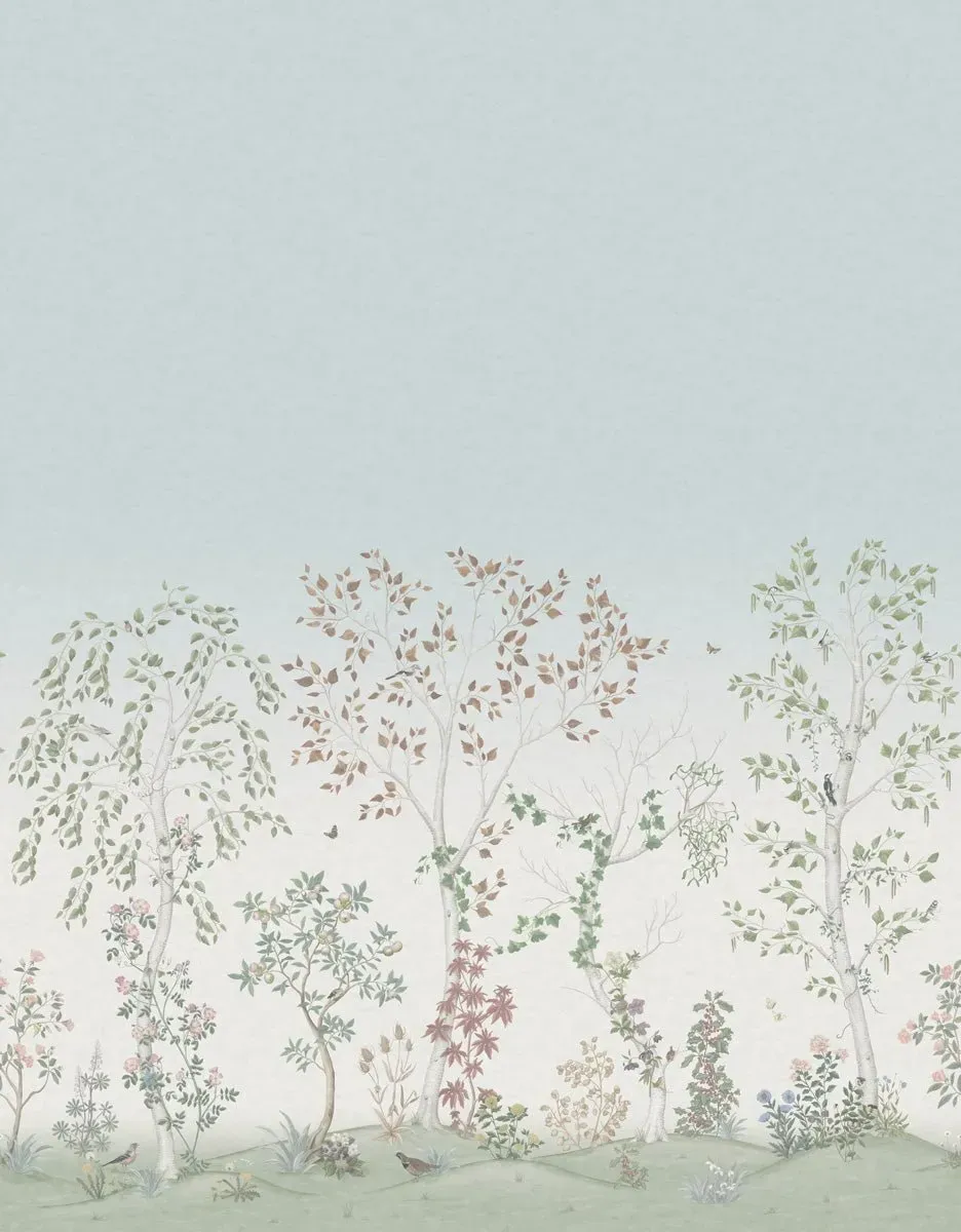 Cole & Son Seasonal Woods Sample Tapetenmuster Birkenwald