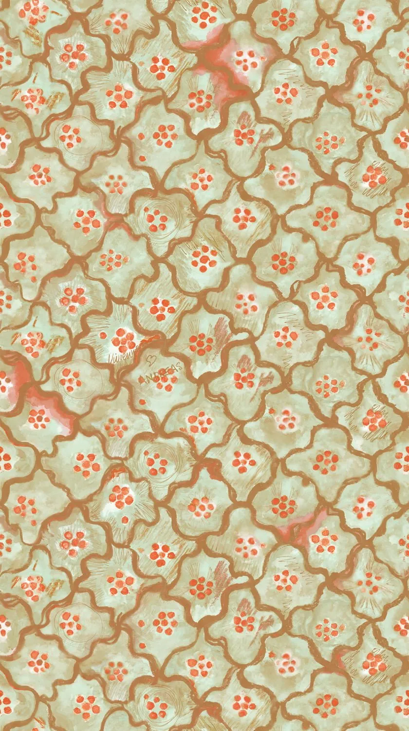 Cole & Son Vivienne Love Andreas Tapete Muster Kachel
