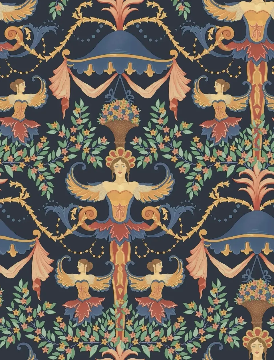 Cole&Son Chamber Angels Tapetenmuster Figuren