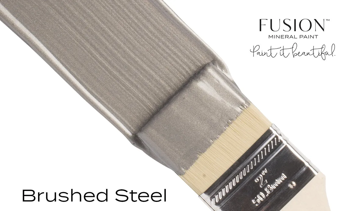 Fusion Mineral Paint Brushed Steel Metallic Farbe Stahl-Effekt