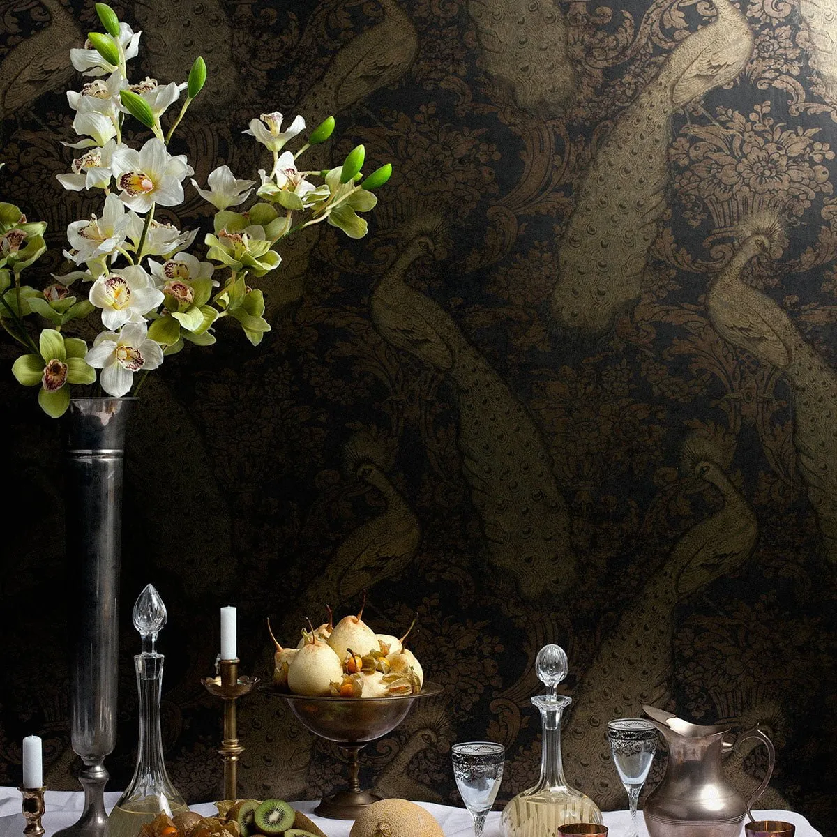 Cole&Son Byron Tapete Damast Pfau
