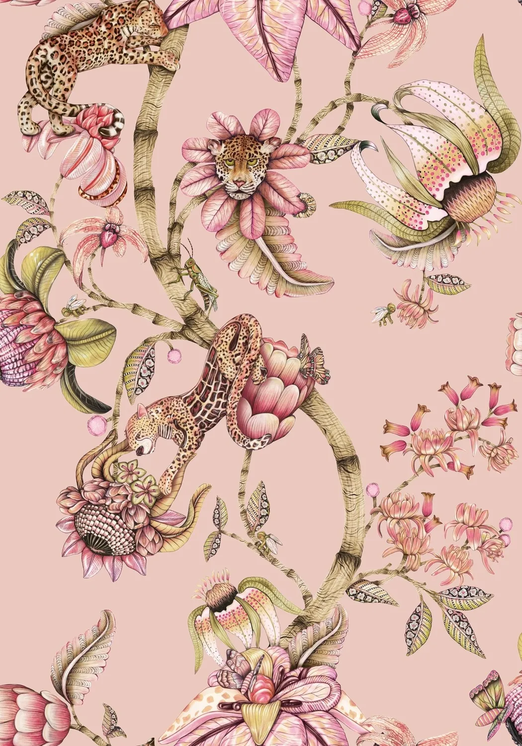 Cole & Son Protea Panthera Tapetenprobe floral