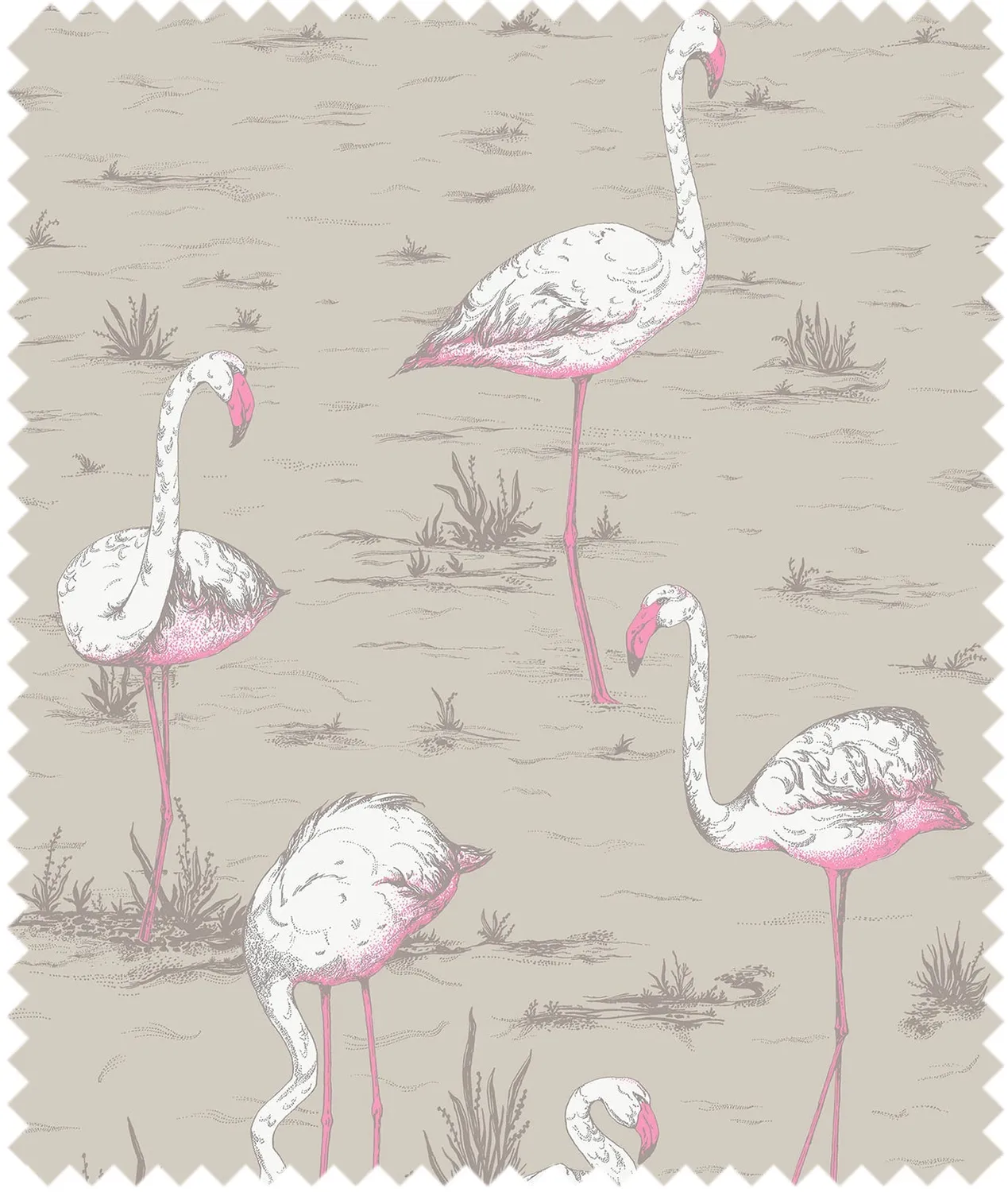 Cole&Son Flamingos Möbelstoff Leinenmix