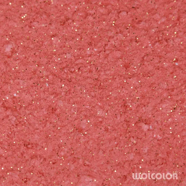 Wolcolor Classic Goldrot Baumwollputz Packung mit Goldglitzer