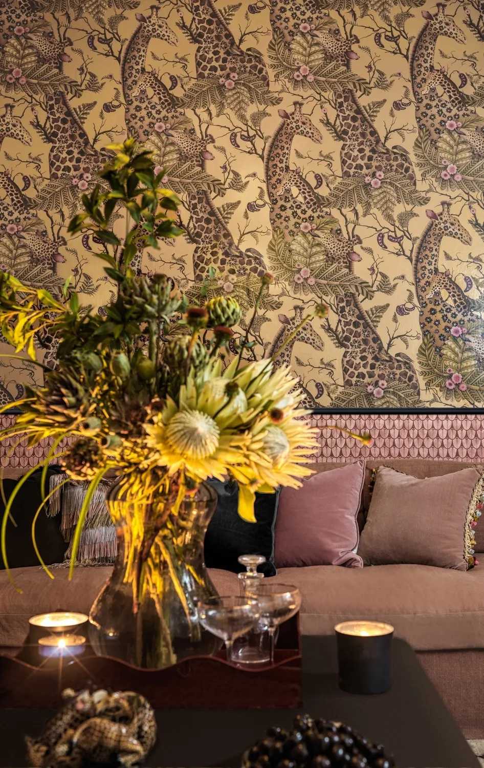 Cole & Son Ardmore Royal Giraffe Tapete Giraffenmotiv
