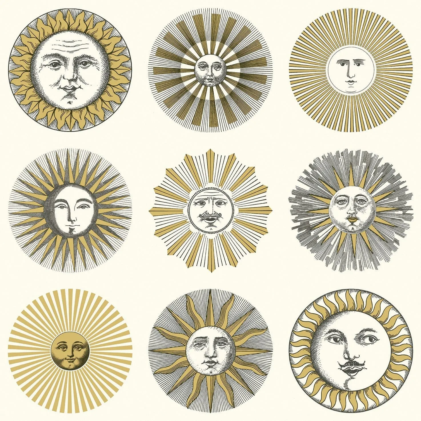 Cole & Son Senza Tempo II Soli Tapete Sonnenmuster