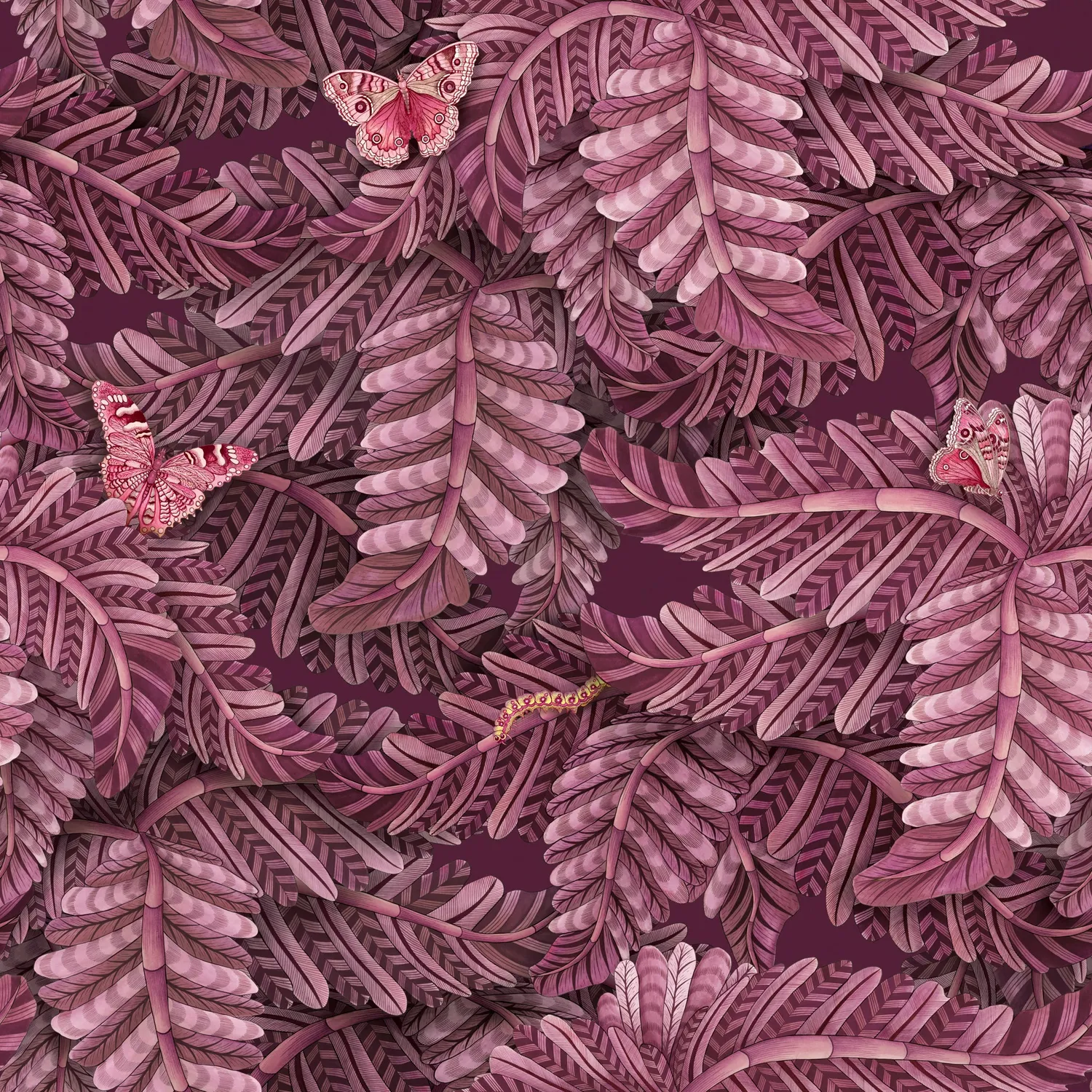 Cole&Son Acacia Canopy Tapete Schmetterling