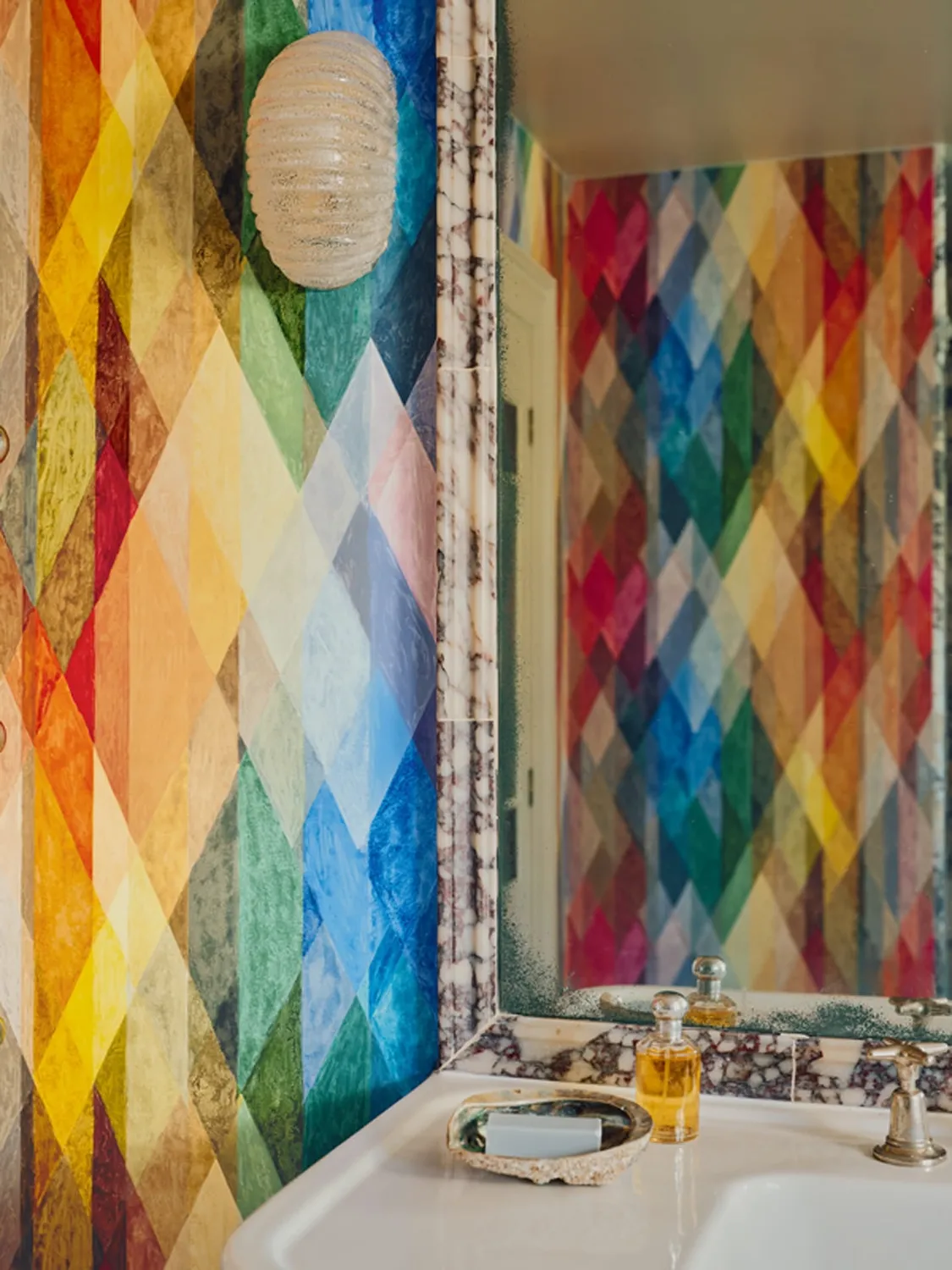 Cole & Son Painted Prism Tapetenmuster bunt