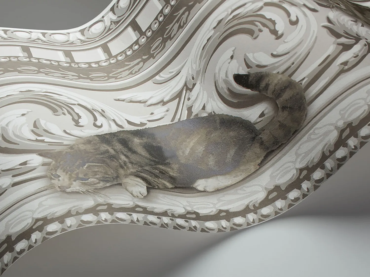 Cole & Son Paddy & Louis Bordüre Linen Katzenmotiv