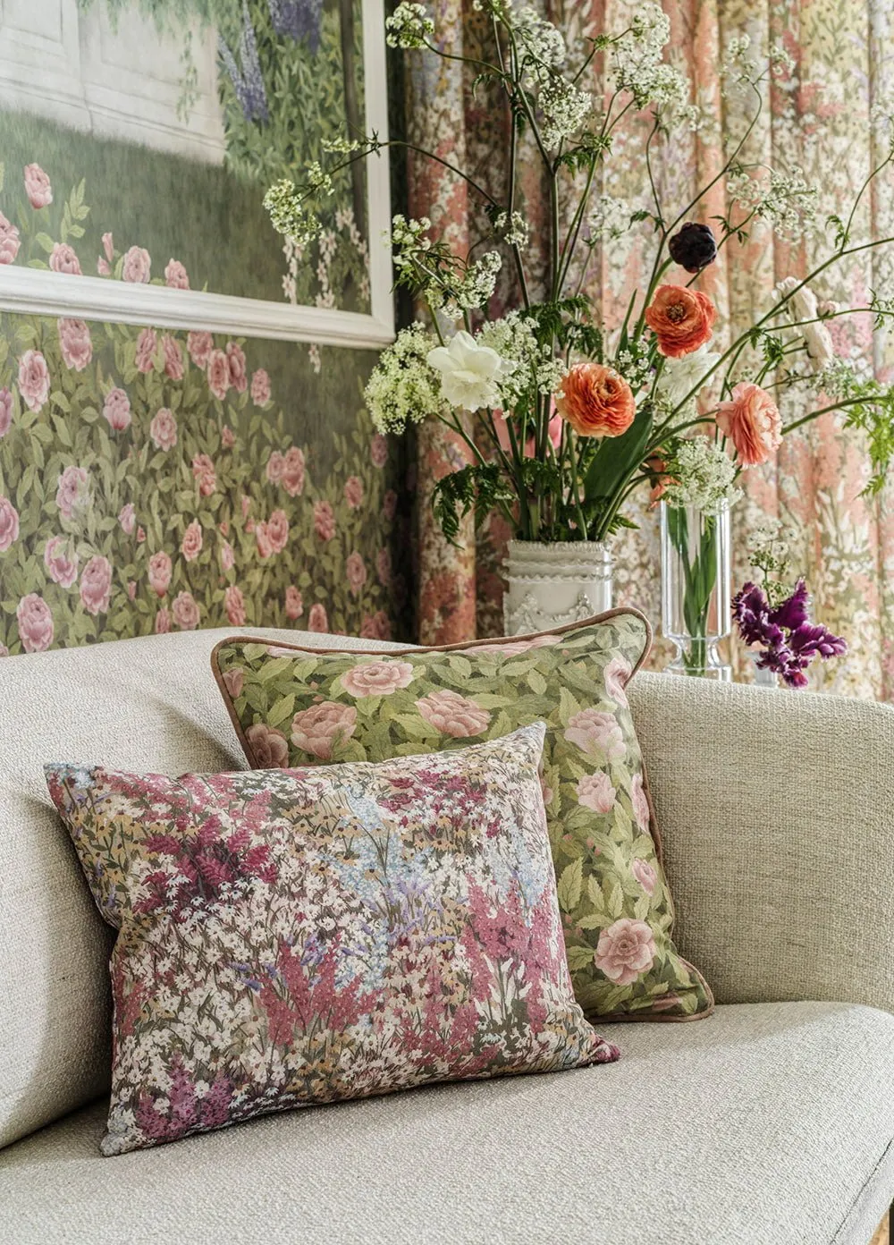Cole&Son Petite Fleur Stoffmuster Leinenunion