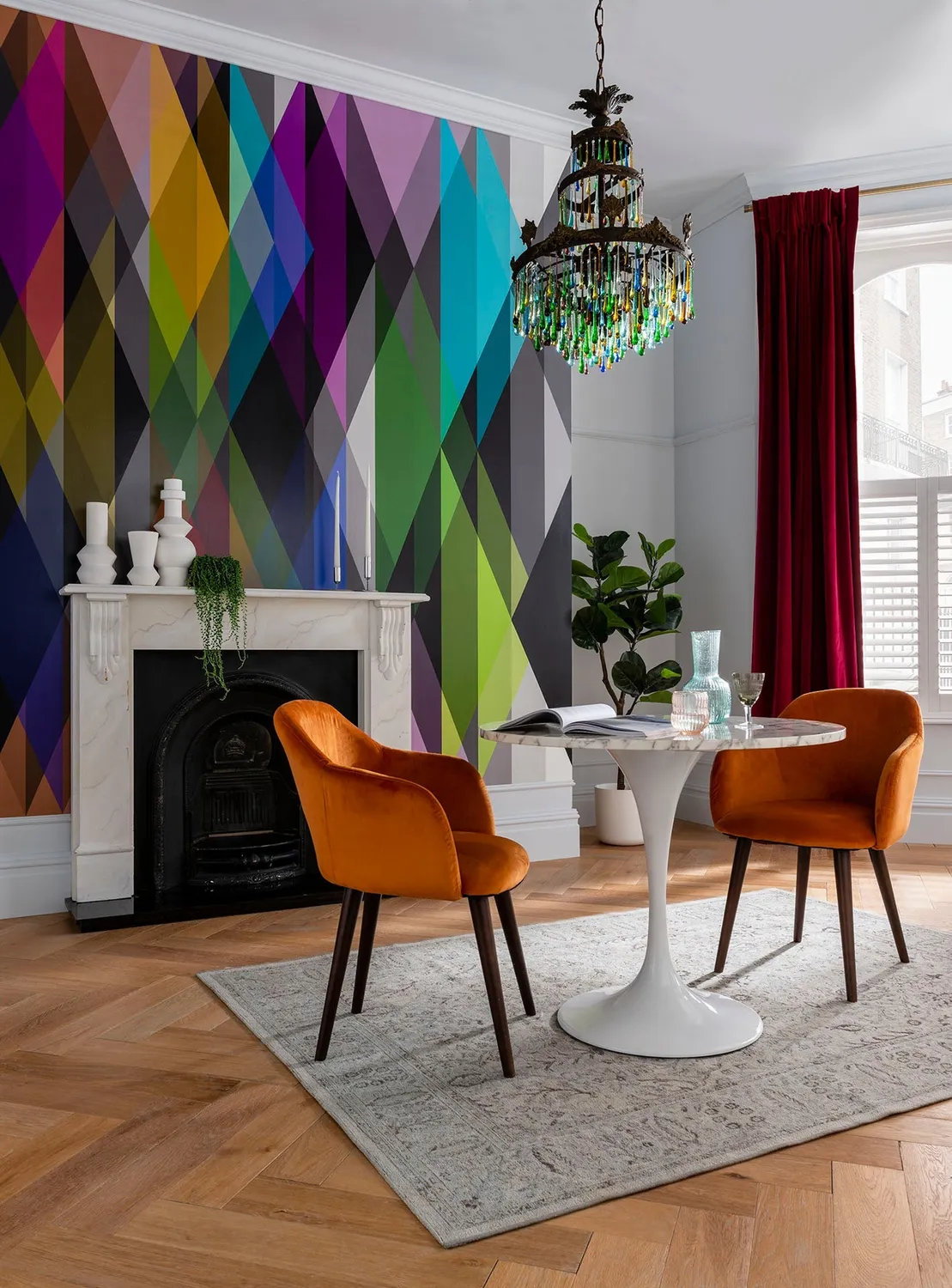 Cole&Son Circus Tapete Paneel Harlekin bunt 3,15x3m