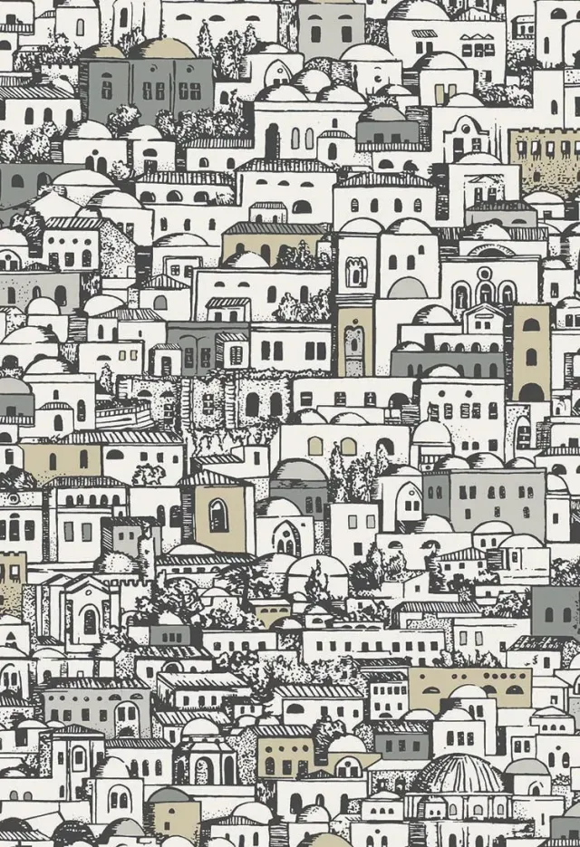 Cole & Son Mediterranea Tapete Stadtszene Metallic