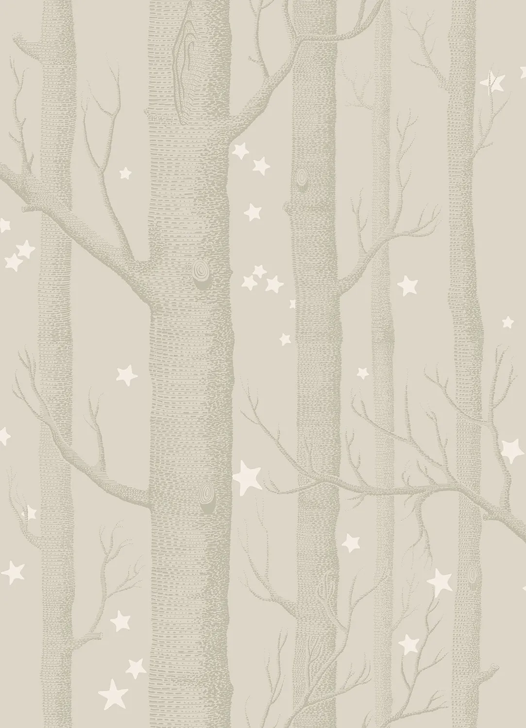 Cole&Son Woods & Stars Tapete, Waldmuster mit Sternen