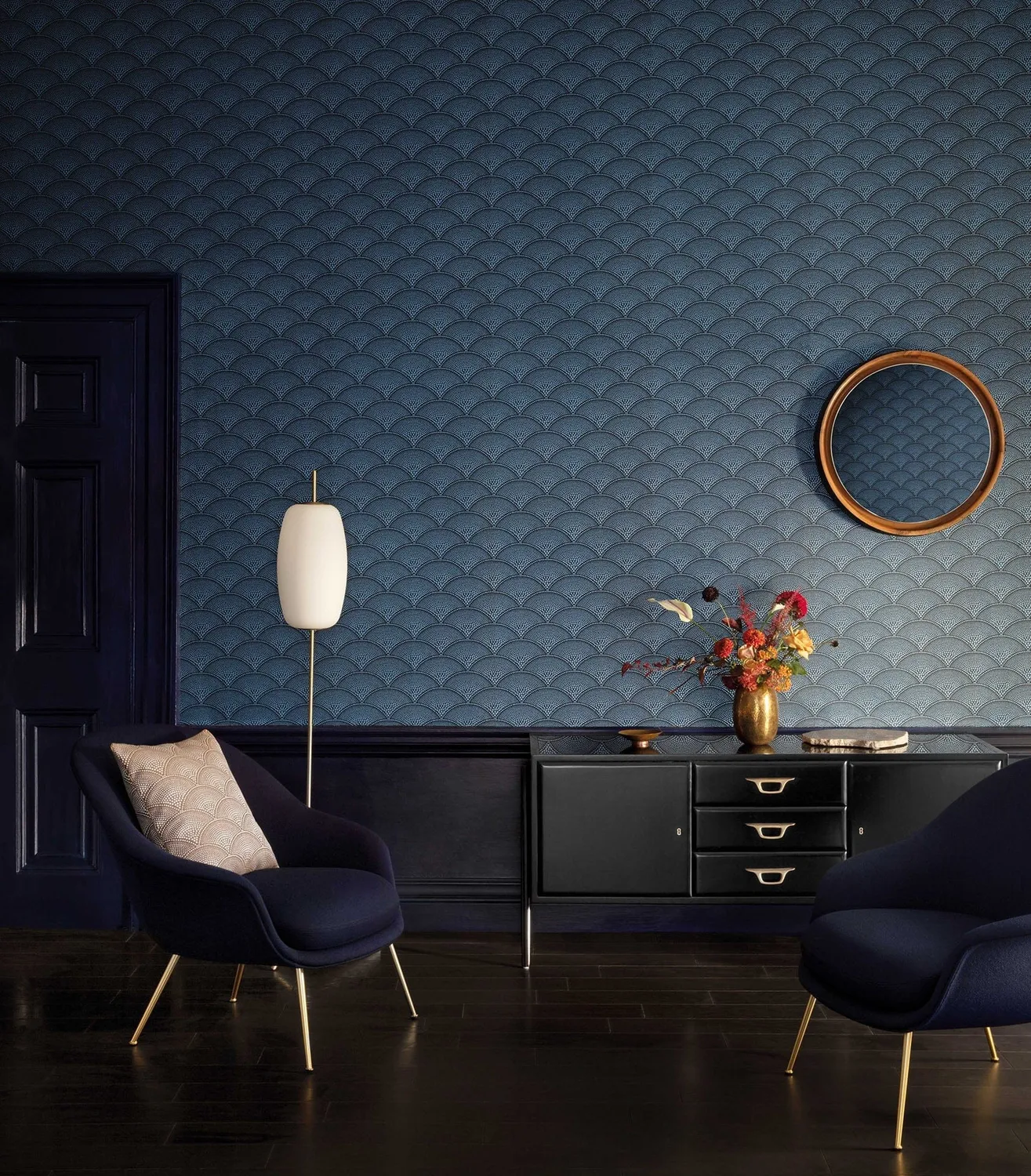 Cole & Son Feather Fan Tapetenmuster Fächermotiv