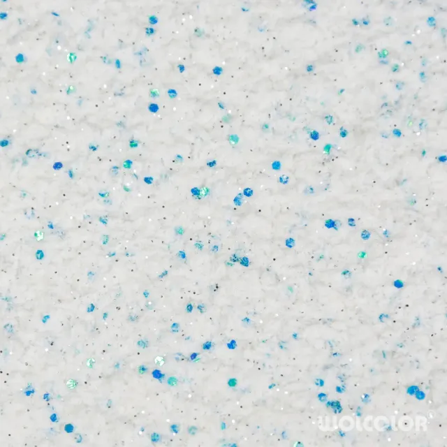 Wolcolor Classic Blue Heaven Baumwollputz mit Blauglitzer