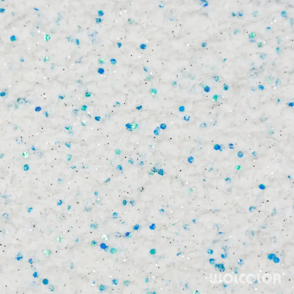 Wolcolor Classic Blue Heaven Baumwollputz mit Blauglitzer