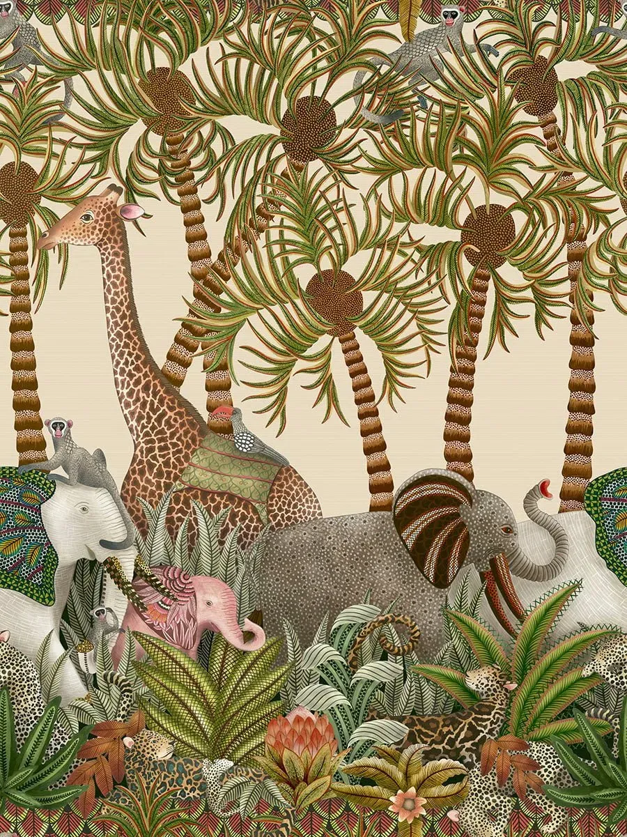 Cole & Son Ardmore Letaba March Grastapete Muster Tiere