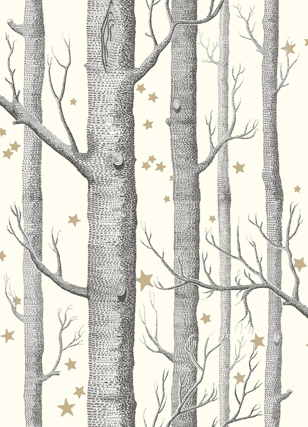 Cole&Son Woods & Stars Tapete, Waldmuster mit Sternen
