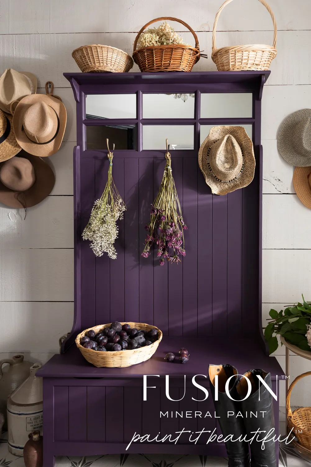 Fusion Mineral Paint Samtpflaume Möbelfarbe Lila matt