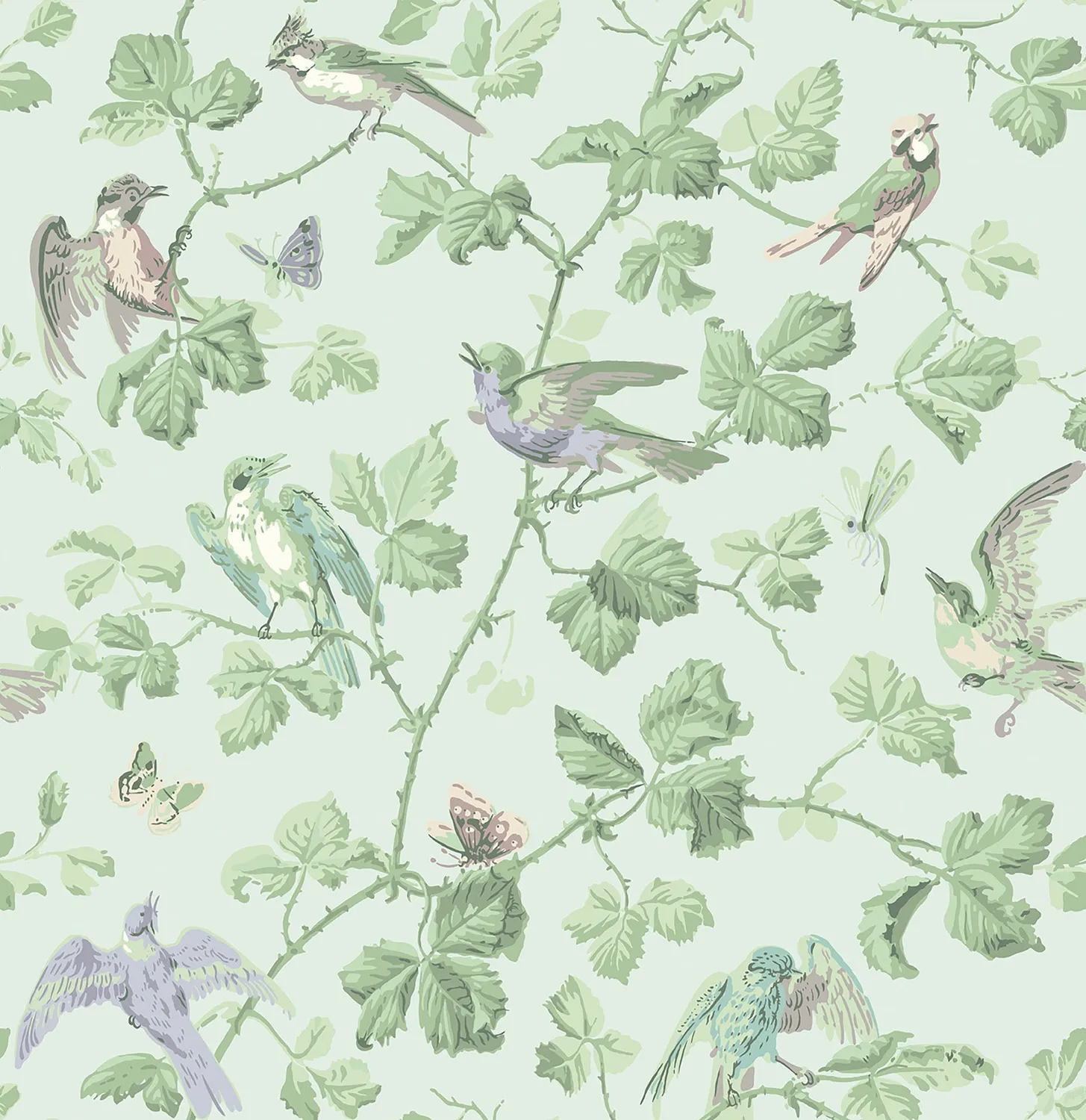 Cole & Son Winter Birds Tapete Muster Vögel