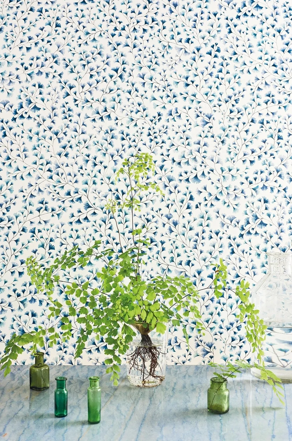 Cole & Son Maidenhair Tapete Ginkgo Aquarell