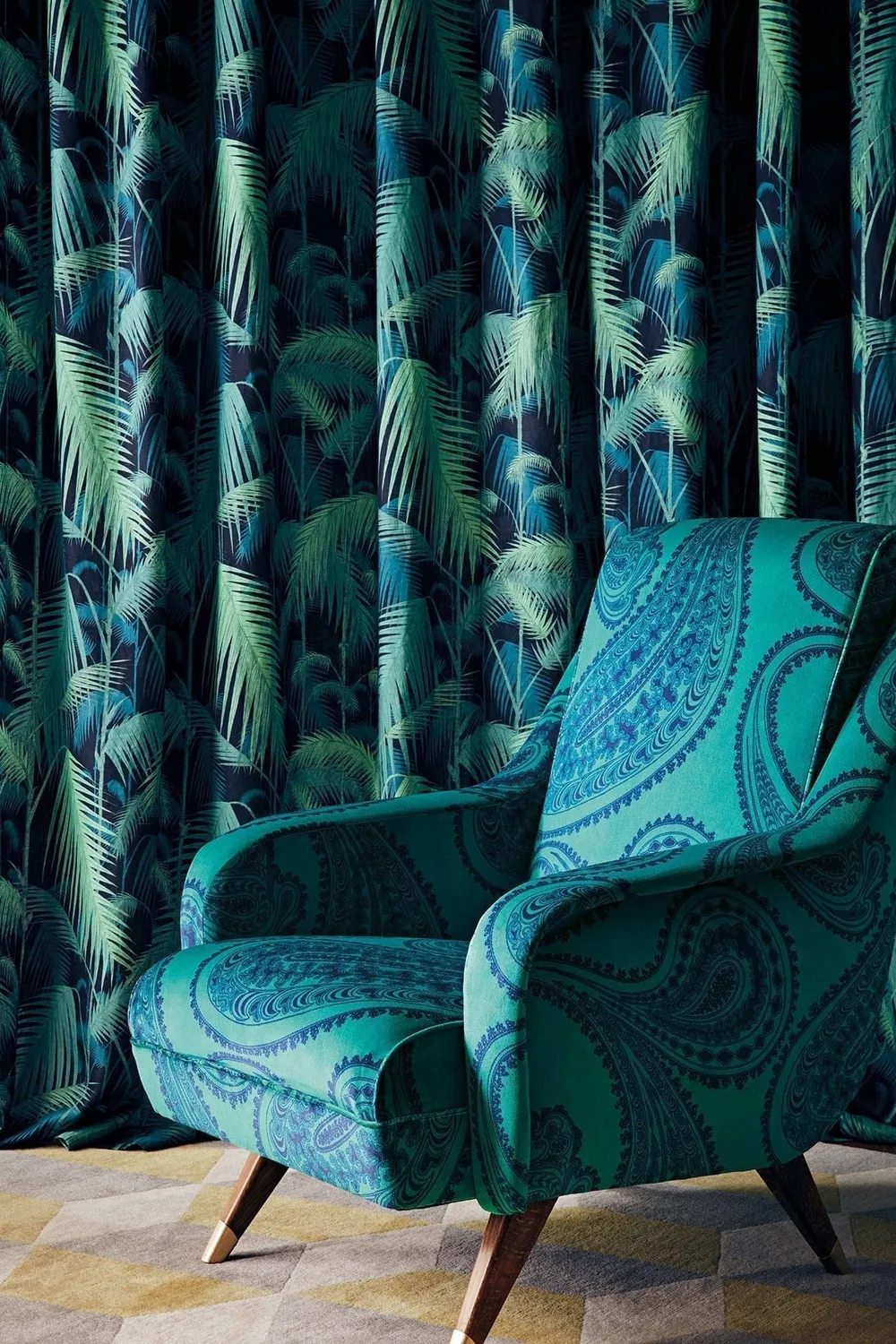 Cole&Son Rajapur Velvet Stoffmuster Paisley Samt