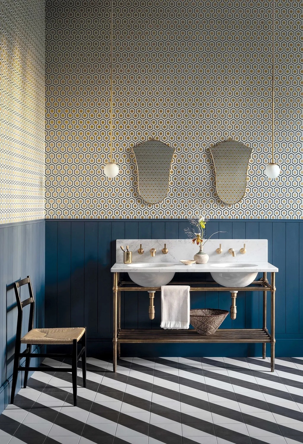 Cole & Son Hicks' Hexagon Tapete geometrisch