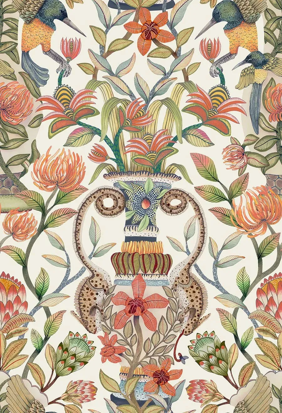 Cole&Son Protea Garden Seidentapetenmuster Blumenmotiv