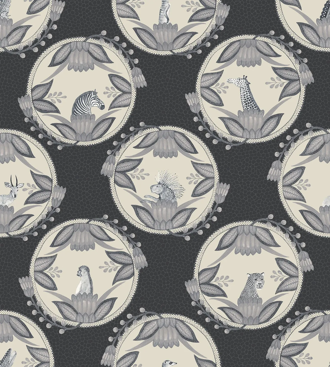 Cole&Son Ardmore Cameos Tapetenmuster Tierporträt