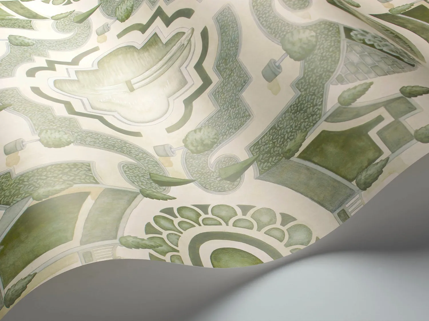 Cole&Son Botanica Topiary Tapetenmuster Aquarell-Blätter