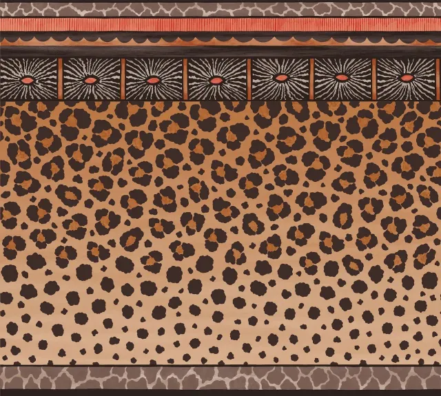 Cole & Son Ardmore Zulu Border Tapete Leopardenmuster