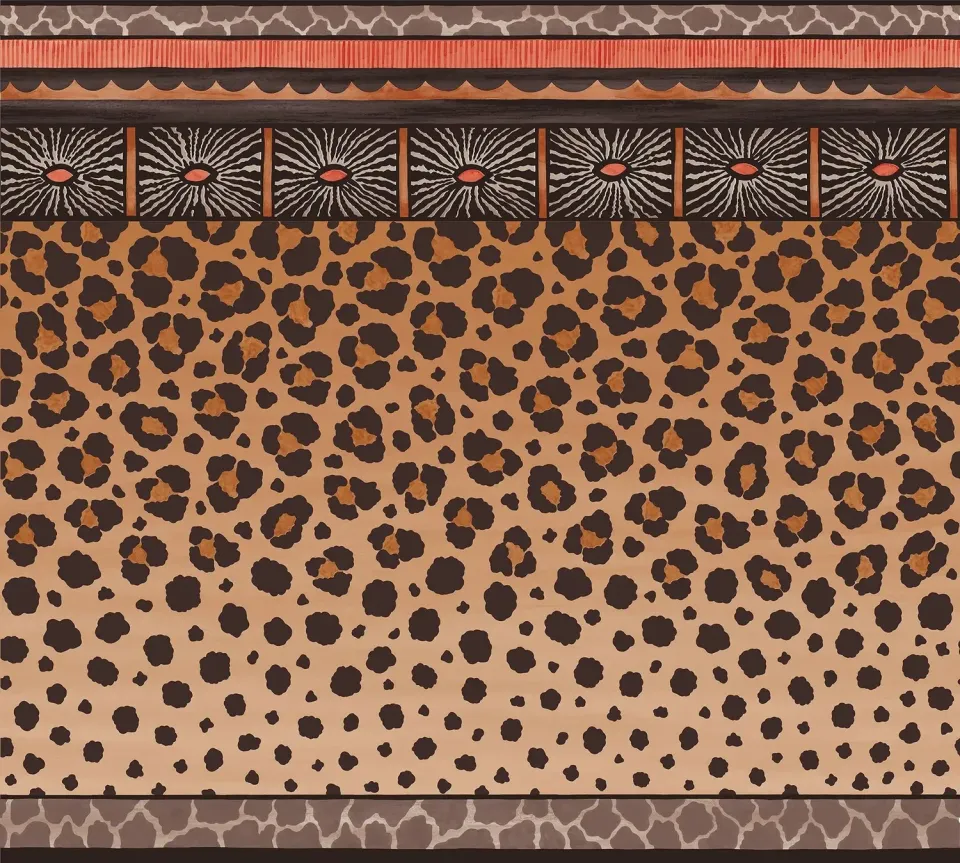 Cole & Son Ardmore Zulu Border Tapete Leopardenmuster