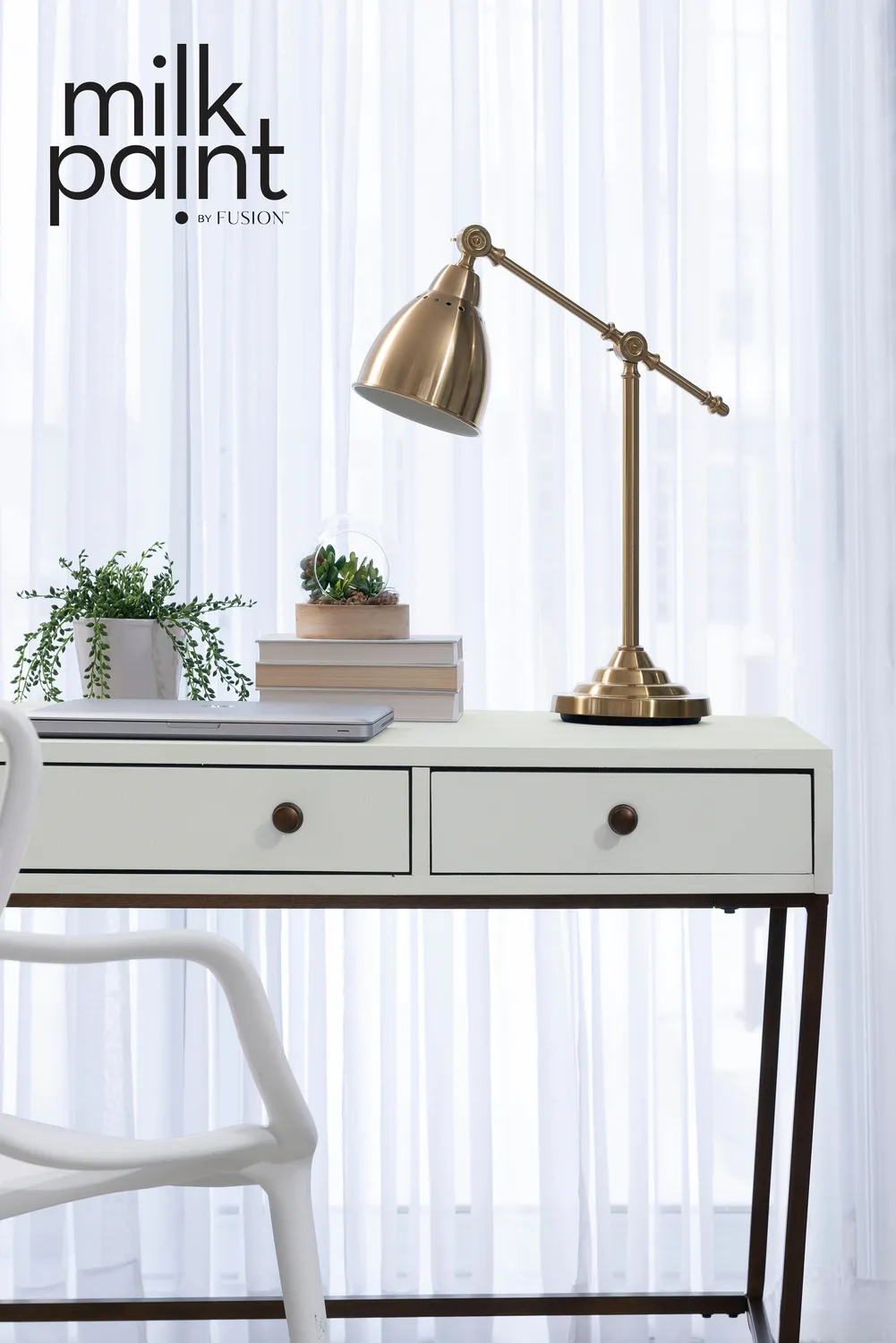 Fusion Leinwand Milk Paint Grau neutral