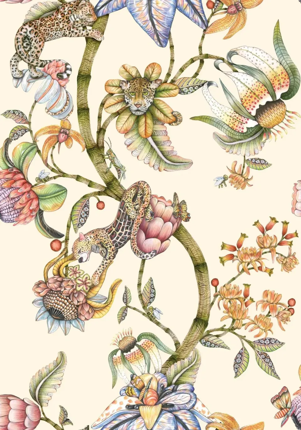 Cole & Son Protea Panthera Tapetenprobe floral