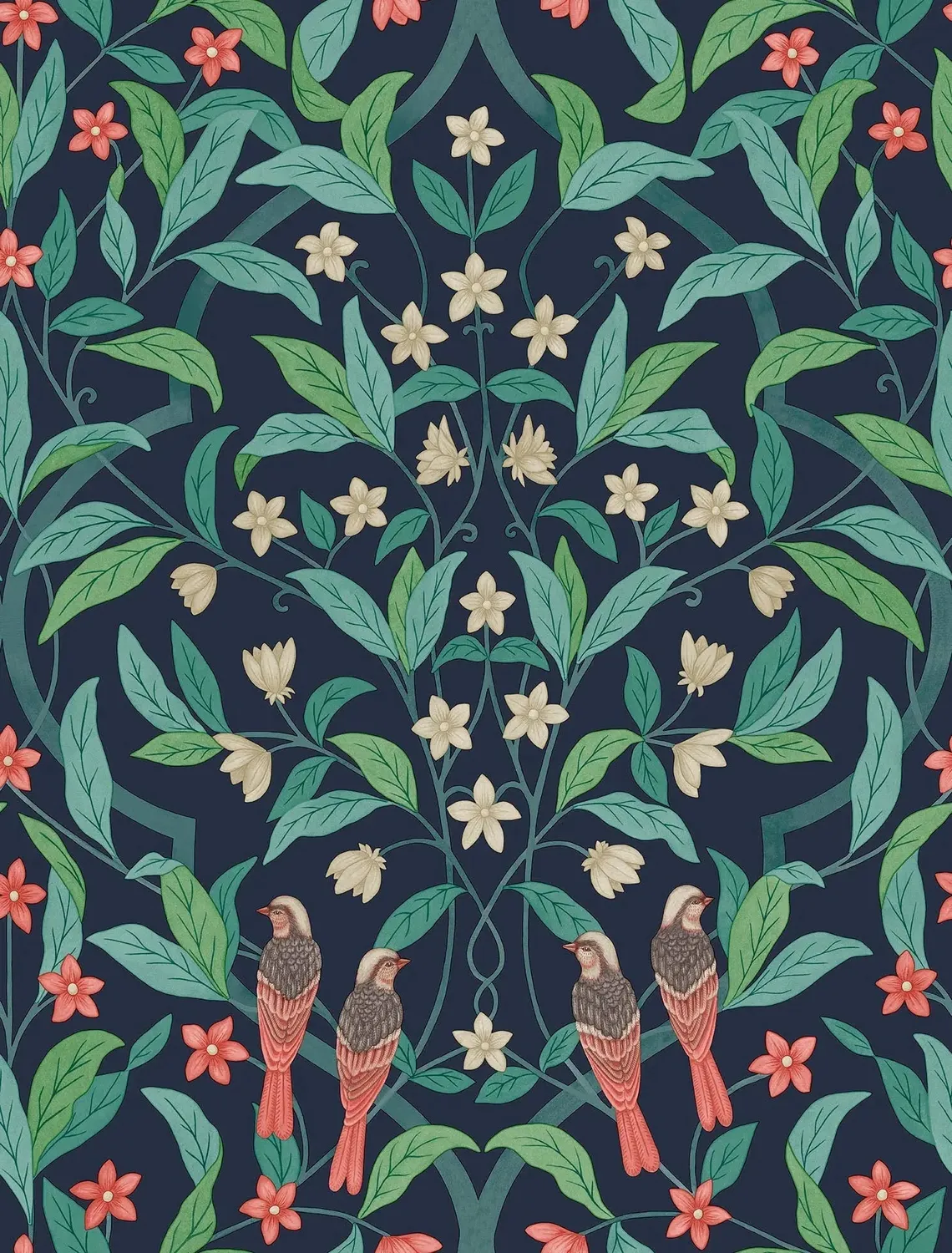 Cole & Son Jasmine & Serin Tapete Vögel