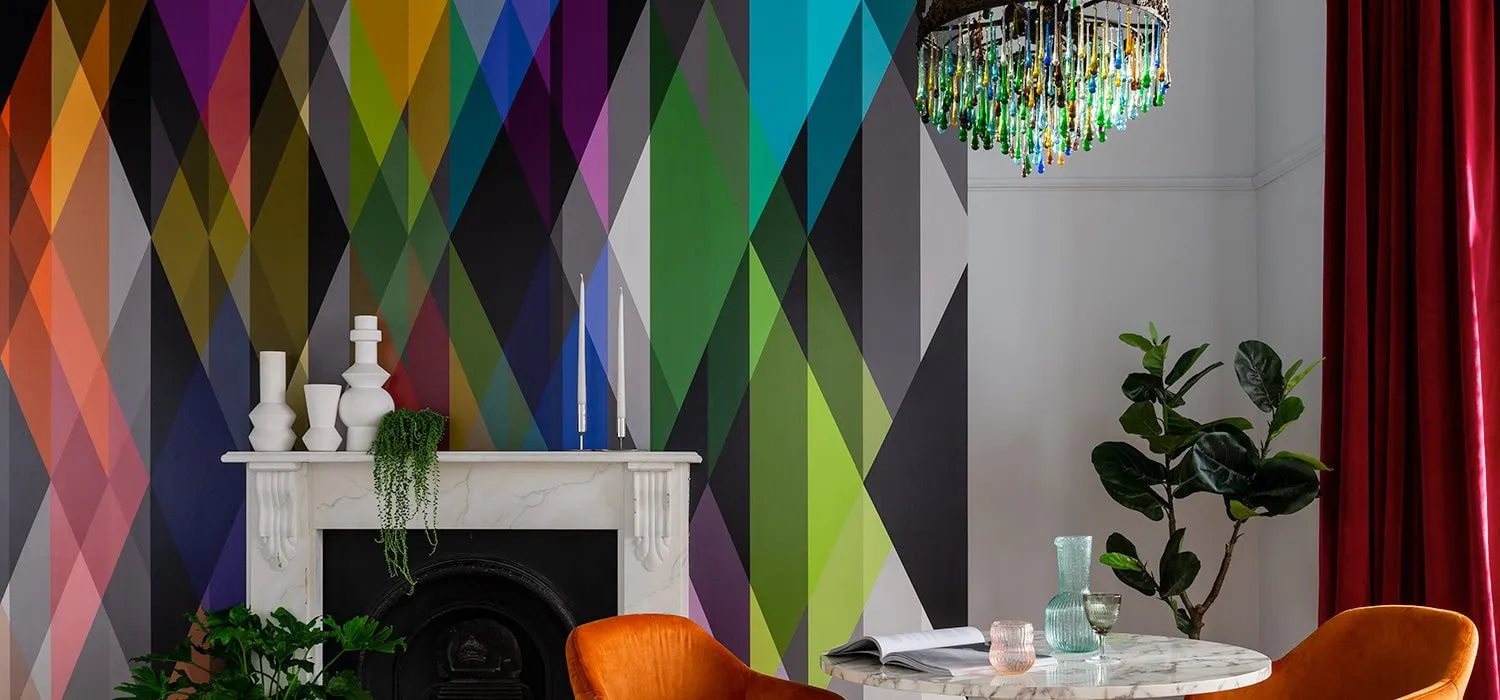 Cole&Son Circus Tapete Paneel Harlekin bunt 3,15x3m