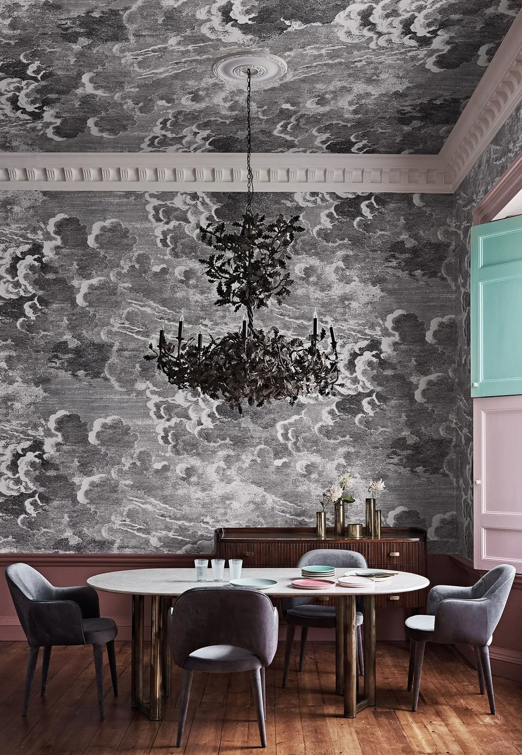 Cole & Son Fornasetti Nuvole Tapete Wolkenmotiv