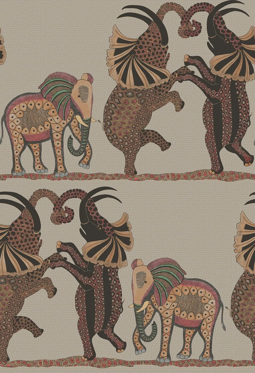 Cole&Son Safari Dance Tapete Elefantenmotiv