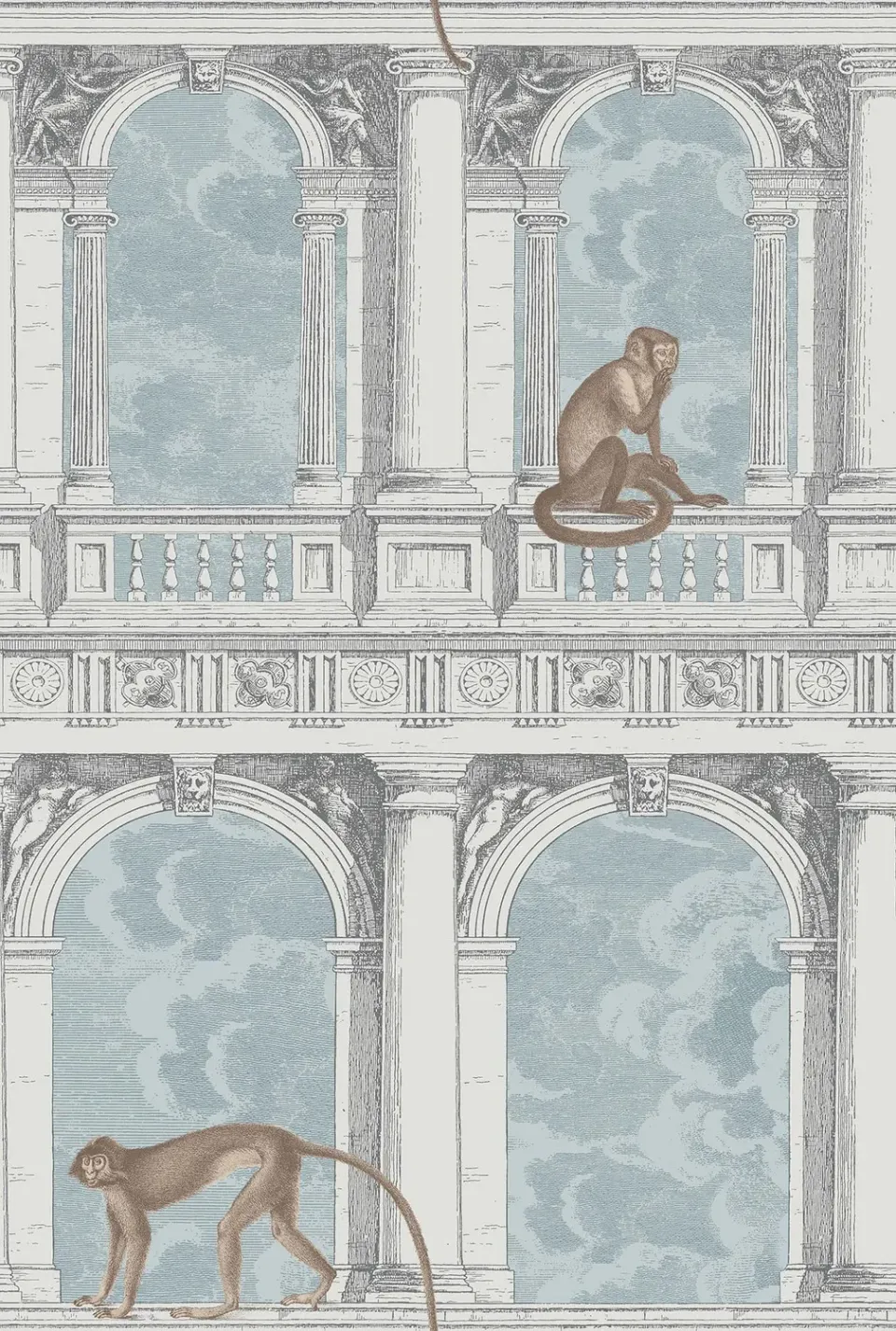 Cole&Son Fornasetti Procuratie con vista Tapete Affen-Motiv