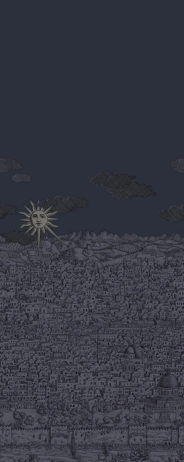 Cole&Son Fornasetti Vista Mediterranea Tapetenmuster Jerusalem-Motiv