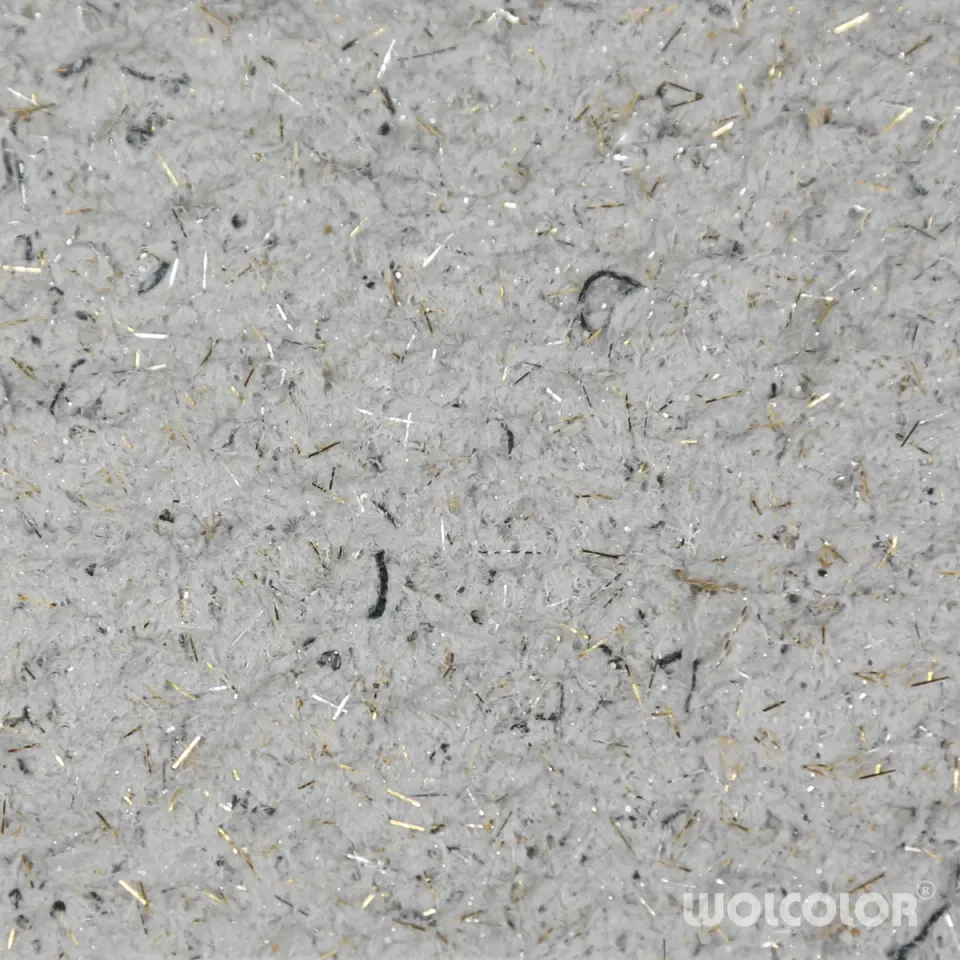 Wolcolor Classic Paris Baumwollputz Grau mit Glitzer
