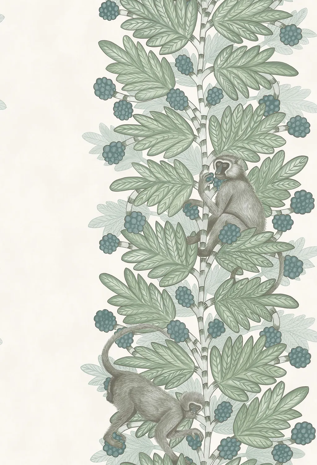 Cole & Son Acacia Tapetenmuster Streifen Affen